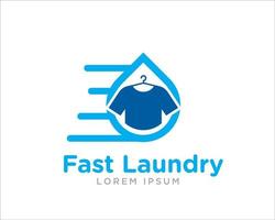 il logo della lavanderia veloce progetta vettore semplice e moderno minimalista per icona e simbolo