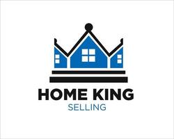 King Real Estate logo design moderno e semplice vettore
