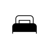 letto, camera da letto icona linea continua illustrazione vettoriale modello logo. adatto a molti scopi.