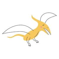 simpatico dinosauro in stile doodle. vettore