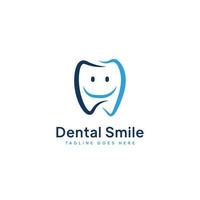 vettore del logo del sorriso dentale, logo della salute dentale.