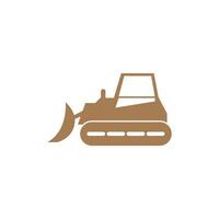 modello di illustrazione del design dell'icona dell'escavatore vettore