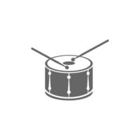 modello di illustrazione dell'icona del design piatto del tamburo vettore