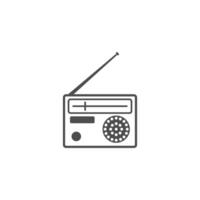modello di illustrazione design piatto icona radio vettore