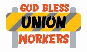 elemento grafico dell'illustrazione di progettazione della maglietta di vettore dei lavoratori del sindacato