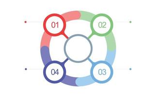 circolo d'affari. icone di infografica timeline progettate per sfondo astratto modello pietra miliare elemento diagramma moderno tecnologia di processo grafico di presentazione dei dati di marketing digitale vettore