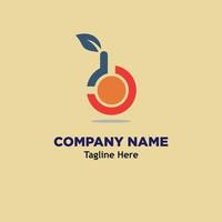 illustrazione di design semplice icona logo nota canzone frutta vettore