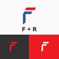logo f e r monogramma. concetto di design di marca. vettore