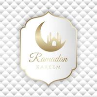 sfondo elegante per ramadan kareem in bianco e oro. - vettore. vettore