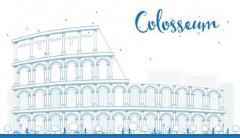 contorno colosseo a roma. Italia. illustrazione vettoriale. vettore