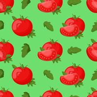 modello senza cuciture di pomodori carino. illustrazione vettoriale piatta.