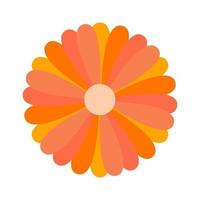 illustrazione isolata di vettore del fiore della margherita variopinta del hippie