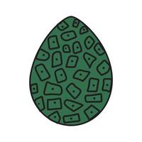 illustrazione vettoriale di uovo di Pasqua con motivo astratto