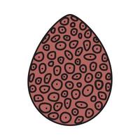 illustrazione vettoriale di uovo di Pasqua con motivo astratto