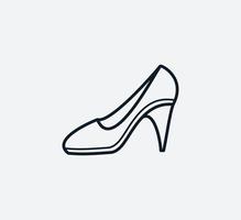 modello di progettazione di logo di vettore dell'icona di scarpe da donna