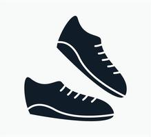 il modello di progettazione di logo di vettore di scarpe icona