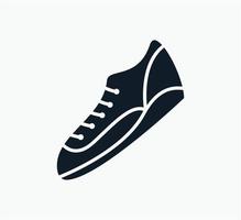 il modello di progettazione di logo di vettore di scarpe icona