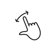 modello di progettazione di logo di vettore dell'icona del gesto della mano del dito