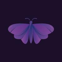 bellissimo logo farfalla viola, perfetto per loghi di squadra o personali vettore