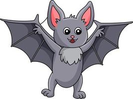 illustrazione clipart colorata del fumetto dell'animale del pipistrello vettore
