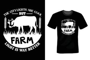 design della maglietta del contadino, vintage, tipografia vettore