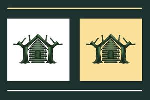 vettore di progettazione del logo della serra. simbolo di illustrazione foglia verde. icone vettoriali di casa e foglia