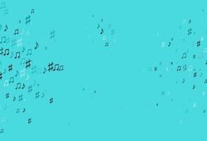sfondo vettoriale azzurro con note musicali.