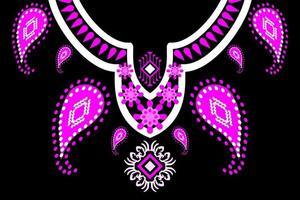 motivo geometrico etnico orientale tradizionale .floreale collana ricamo design per moda women.background, carta da parati, abbigliamento e confezionamento. vettore