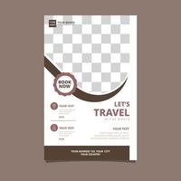 modello di progettazione di spazio vuoto del manifesto del manifesto dell'opuscolo delle vacanze di viaggio pulito tour vacanza vacanza volantino vettore