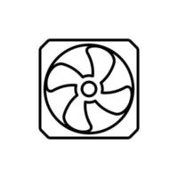 modello di progettazione dell'icona isolato caso della ventola vettore