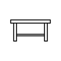 modello di progettazione icona tavolo isolato vettore