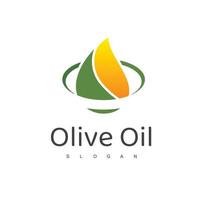 logo dell'olio d'oliva con il simbolo della gocciolina vettore
