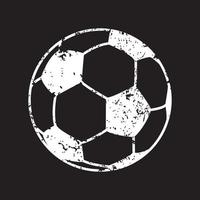 illustrazione vettoriale isolata del grunge del pallone da calcio
