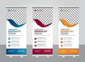 modello di progettazione banner roll up aziendale vettore