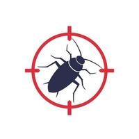 icona di controllo dei parassiti con uno scarafaggio vettore