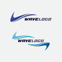 icona dell'onda e goccia d'acqua illustrazione vettoriale logo design business