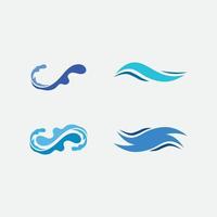 icona dell'onda e goccia d'acqua illustrazione vettoriale logo design business