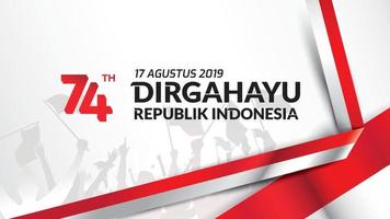 17 agosto. indonesia felice giorno dell'indipendenza biglietto di auguri, banner e logo di sfondo texture. - vettore