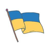 illustrazione della bandiera dell'ucraina vettore