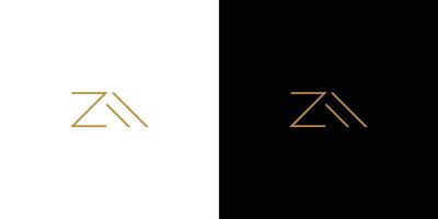 design moderno e lussuoso del logo delle iniziali della lettera za vettore