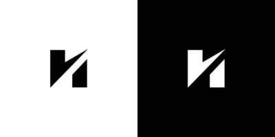 design moderno e unico del logo della lettera n iniziali 1 vettore