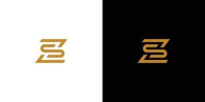 design del logo delle iniziali zs unico e moderno vettore