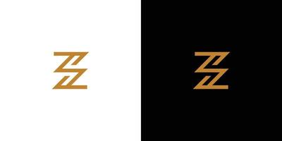 design moderno e sofisticato del logo della lettera zs vettore