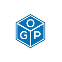 design del logo della lettera ogp su sfondo nero. ogp creative iniziali lettera logo concept. disegno della lettera ogp. vettore