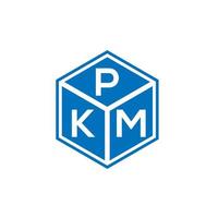 pkm lettera logo design su sfondo nero. pkm creative iniziali lettera logo concept. disegno della lettera pkm. vettore