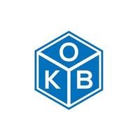 okb lettera logo design su sfondo nero. okb creative iniziali lettera logo concept. disegno della lettera okb. vettore