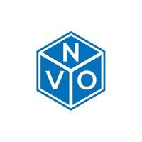 nvo lettera logo design su sfondo nero. nvo creative iniziali lettera logo concept. disegno della lettera nvo. vettore