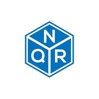 design del logo della lettera nqr su sfondo nero. nqr creative iniziali lettera logo concept. disegno della lettera nqr. vettore