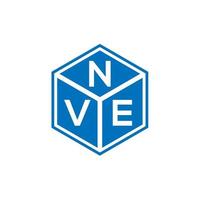 nve lettera logo design su sfondo nero. nve creative iniziali lettera logo concept. disegno della lettera nve. vettore