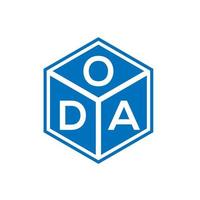 oda lettera logo design su sfondo nero. oda creative iniziali lettera logo concept. disegno della lettera oda. vettore